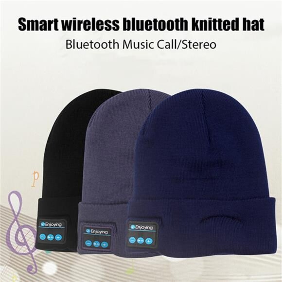 Winter Sports Bluetooth Hat Warm Beanie Music Wireless Bluetooth Headset - Picture 2 of 7